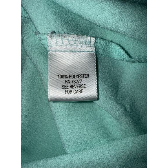 Apt 9 Mint Button Blouse Long Sleeve - Medium - Picture 7 of 8